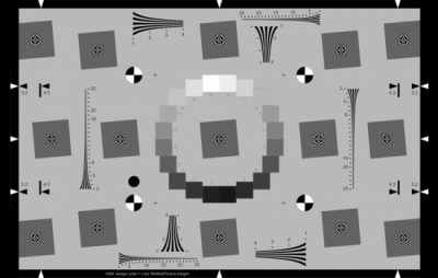 ISO 12233: 2014 (eSFR)摄像头分辨率测试卡